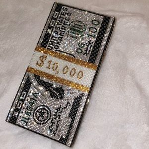 Crystal Rhinestone money Clutch